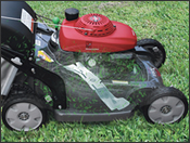 Honda Lawn Mower see through where you can see the twin blades