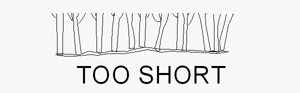 Illustration of grass being too short