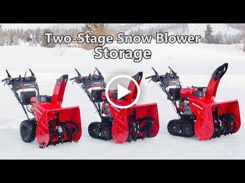 Honda Two-Stage Snow Blower Storage