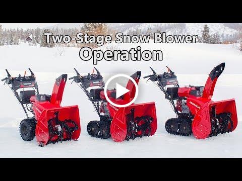 Honda Two-Stage Snow Blower Operation