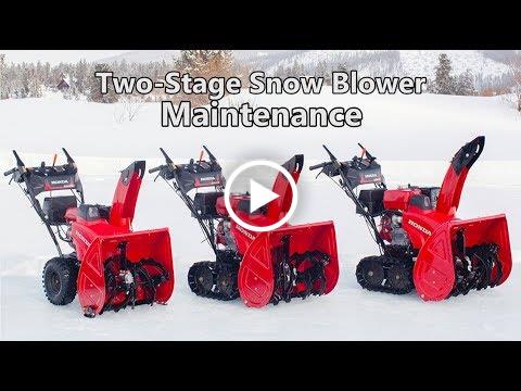 Honda Two-Stage Snow Blower Maintenance